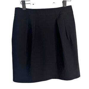 Theory Size 0 Black Wool Blend Chablis Tailor Skirt With Pockets & Back Zipper